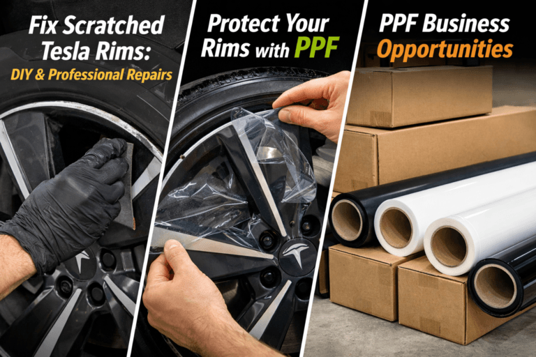 tesla rim scratch fix & PPF